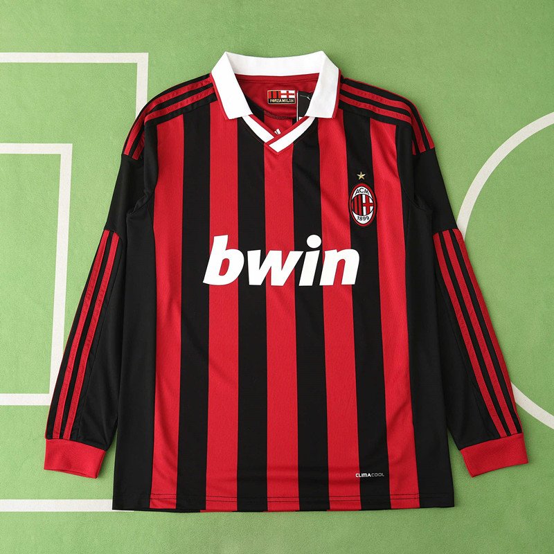 182c2f37f1 0910 season A.C. Milan home Long sleeve retro Fan version - Image 1