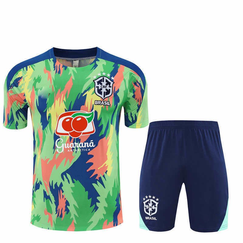 33a9992199 2526 season Brazil Training clothes suit Short sleeve Fan version - Image 1