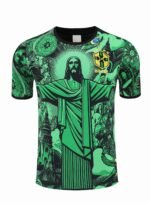 2526 Brazil Jesus Training clothes suit Short sleeve Fan version - Image 10