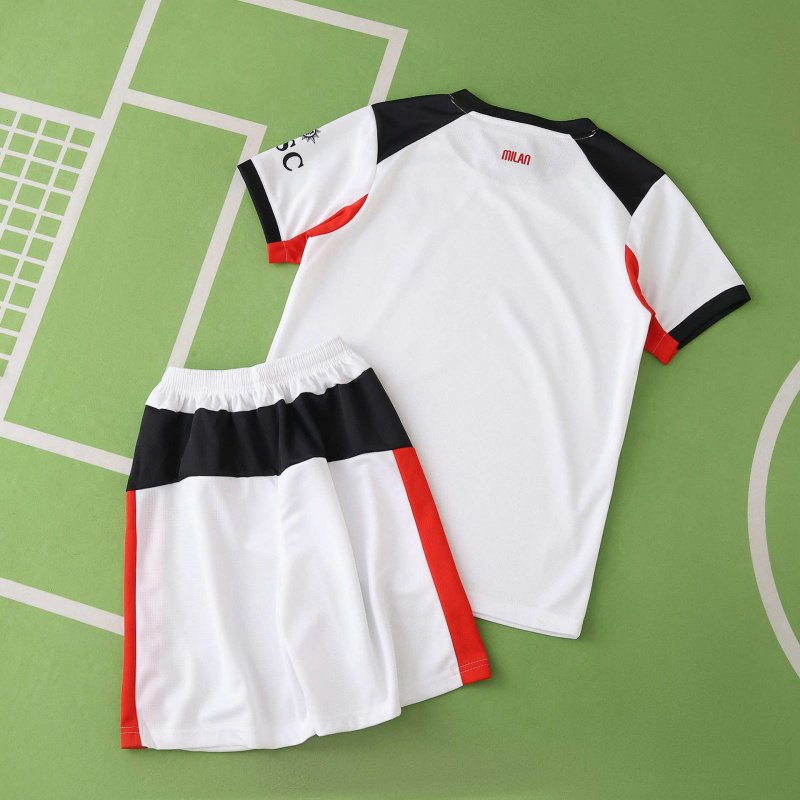 bdec421ce5-1 2526 Season A.C. Milan Away Kids Kit - Image 1