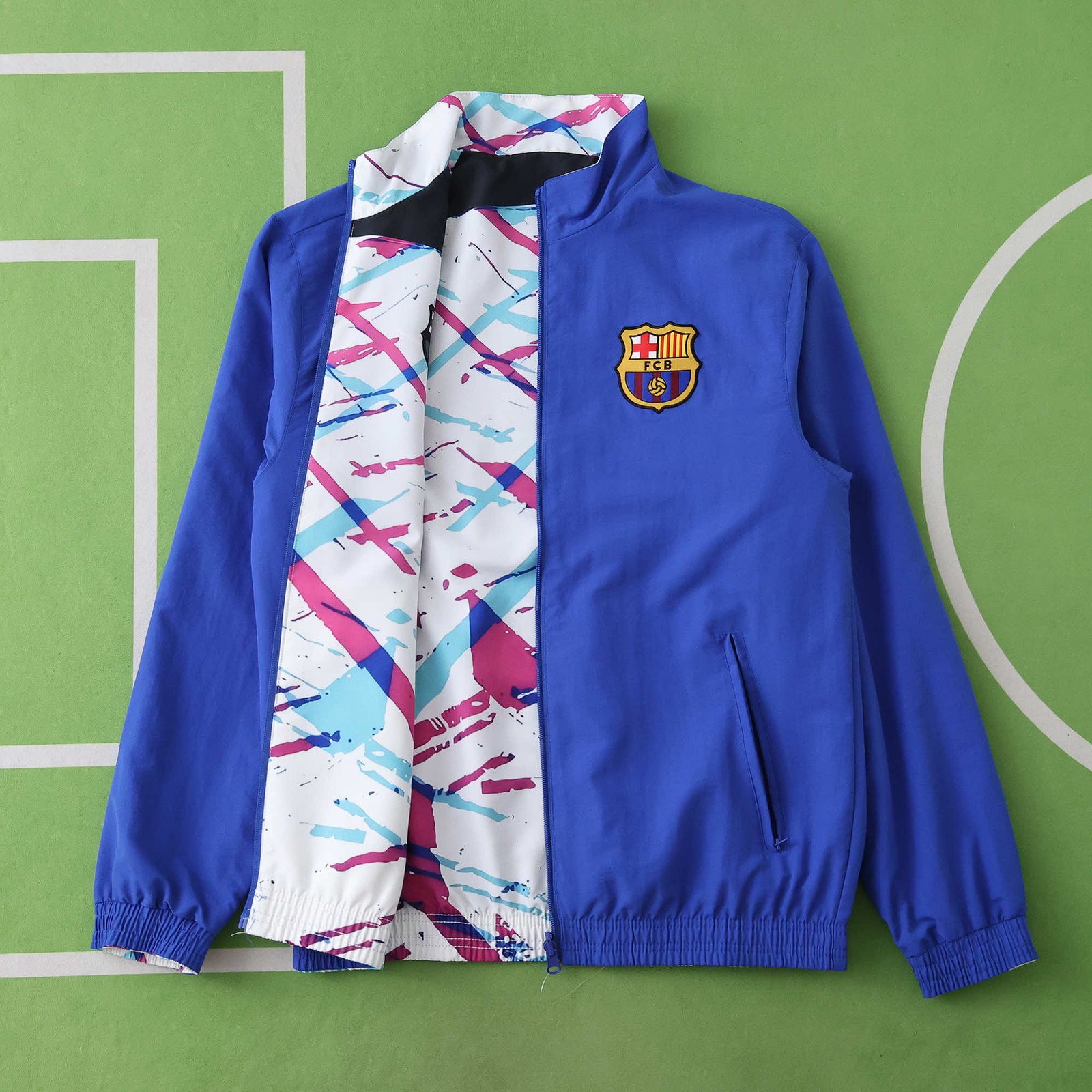 be8b4fc8b8 2025 FC Barcelona / Barça Wear on both sides windbreaker - Image 1