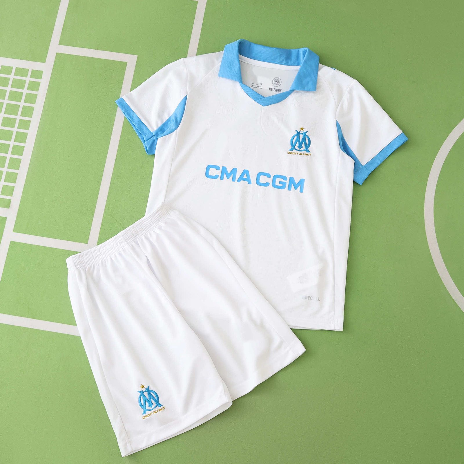 f3430f92ac-1 2526 season Olympique de Marseille home Kids kit - Image 1