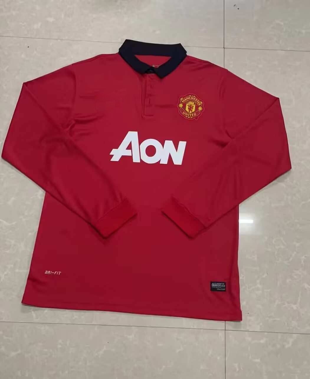 be15451073 1314 season Manchester United Home Long sleeved retro Fan version - Image 1
